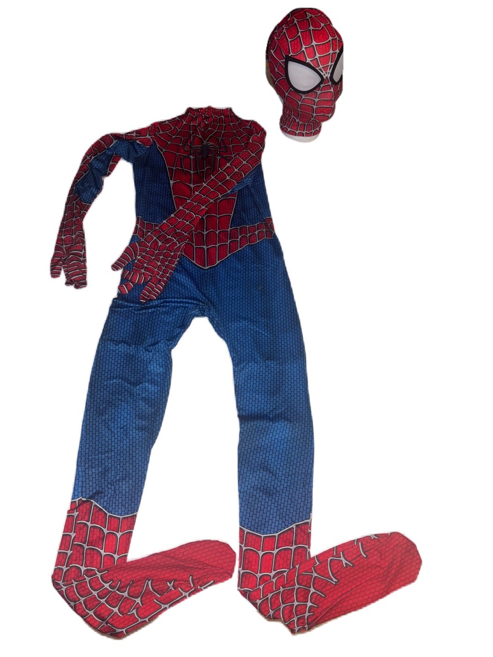Classic Spider-Man Full Body Zentai Cosplay Stretch Youth Size XL (150cm) - Picture 2 of 14